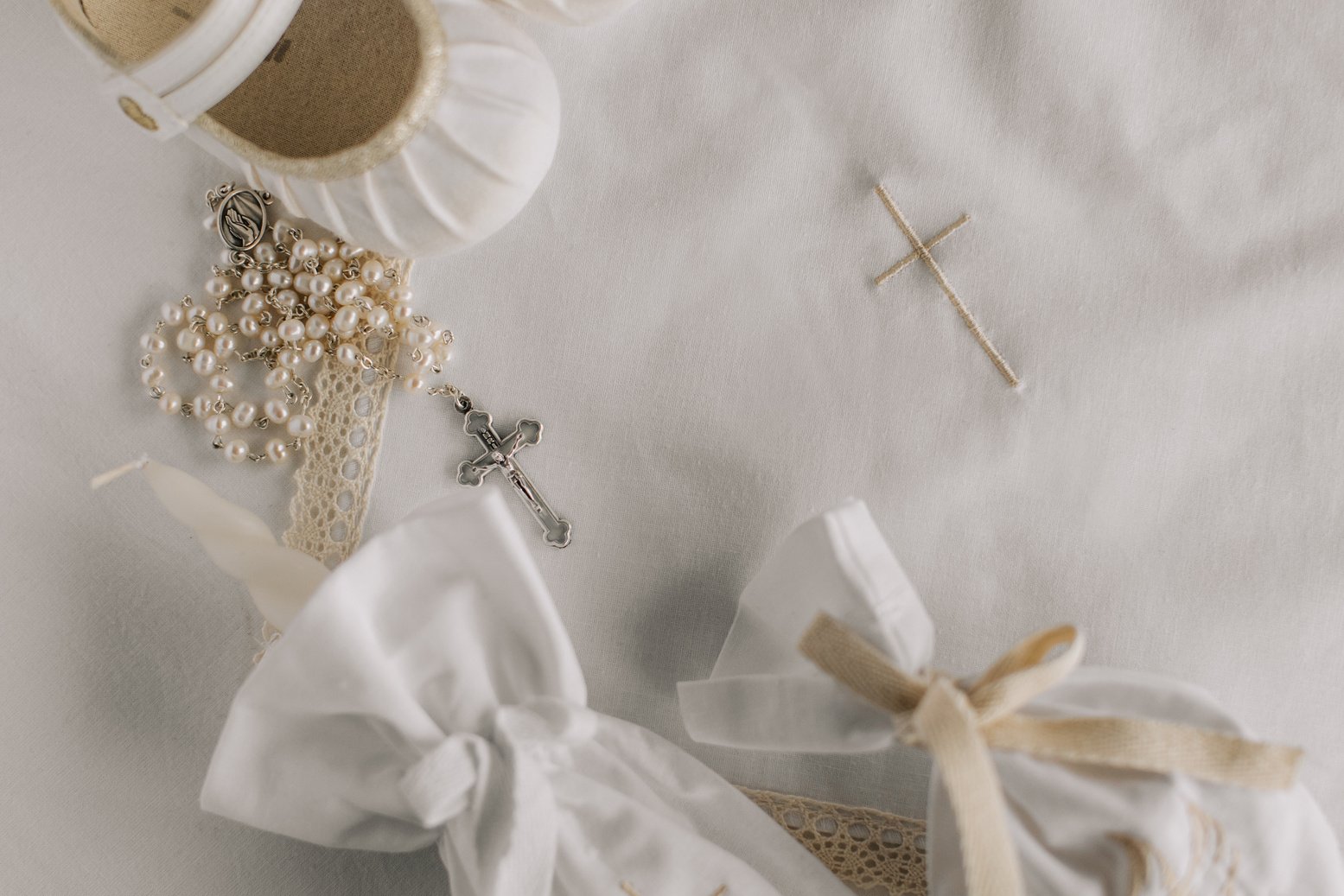 Baptism Accessories Flatlay